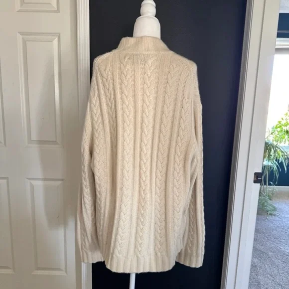 Daniel Cremieux 100% Cashmere Quarter Zip Sweater in Beige
size XXL - Picture 4 of 12